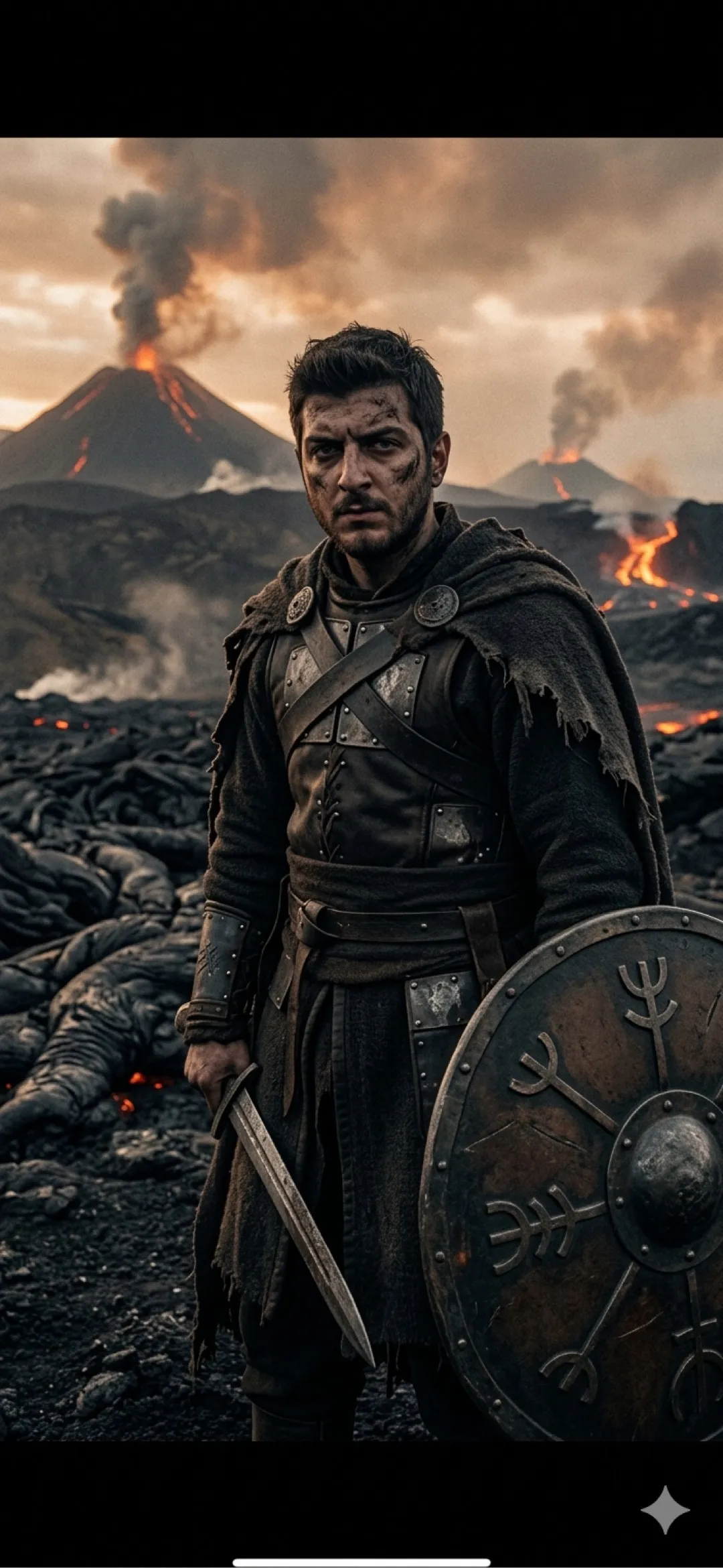Lone warrior on a volcanic mountain (3/3)
